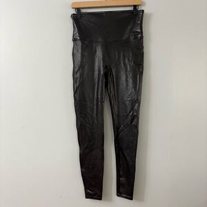Spanx Faux Leather Croc Shine Leggings